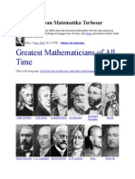 Daftar Ilmuwan Matematika Terbesar