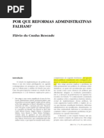 POR QUE REFORMAS ADMINISTRATIVAS FALHAM?*