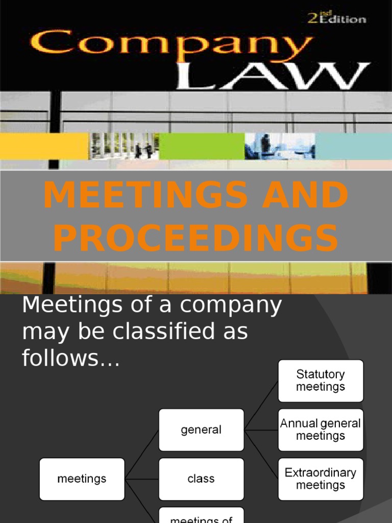 company law meetings & proceedings Constitutional Law Public Law