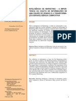 Inteligencia de Marketing A Importancia Da Coleta de Informacoes de Uma Equipe de Vendas Ea Transformacao em Inteligencia Competitiva