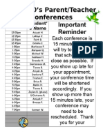 Conference Times