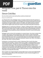 S. Critchley - Being & Time, Part 4: Thrown Into This World