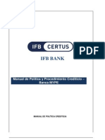 Manual Política Crédito MYPE IFB Bank