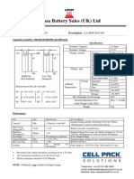 AA Ni-Cad Battery Specification Sheet