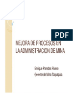 Mejora de Procesos en La Administracion de Mina Toquepala (Enrique Paredes)