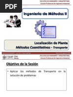 T3.4 - IM II - USMP - Localización de Planta - Métodos Cuantitativos - Método de Transporte