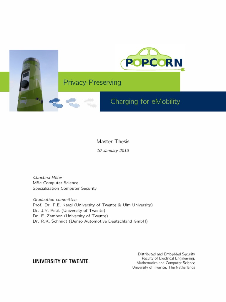 MscThesis Christina Hoefer 20130110 PDF Electric Vehicle