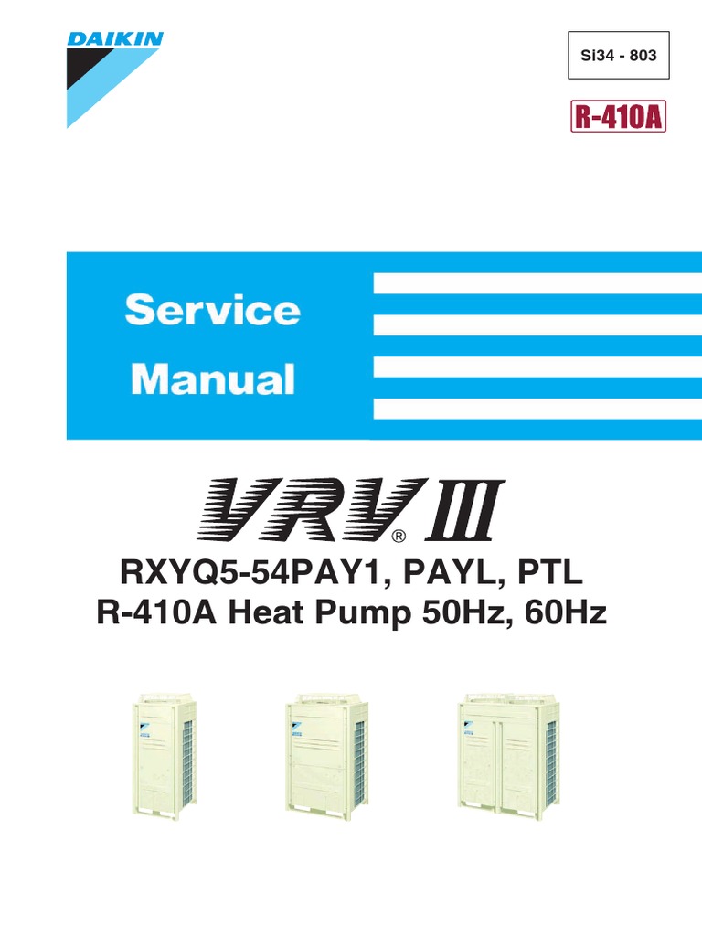 Especificaciones Condensadoras - Rxyq5-54pay1, Payl, Ptl-Daikin | PDF ...