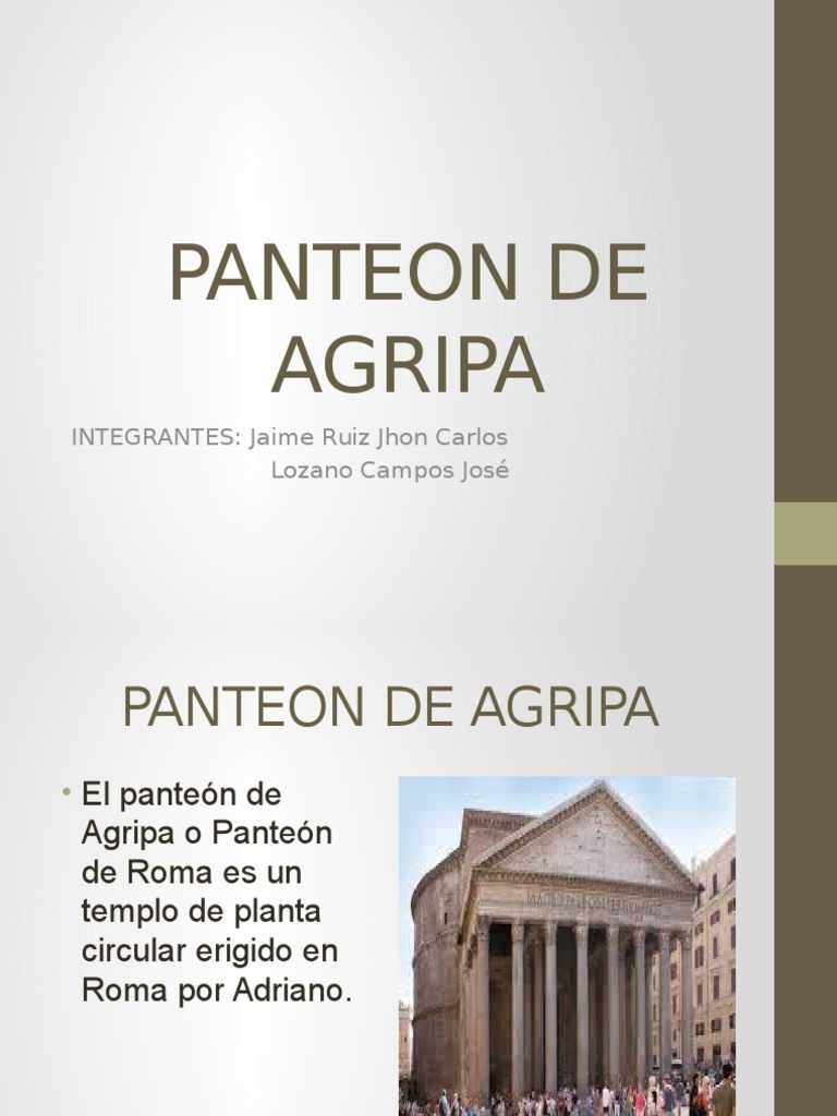 Panteon de Agripa | PDF | Diseño arquitectonico | Arquitectura