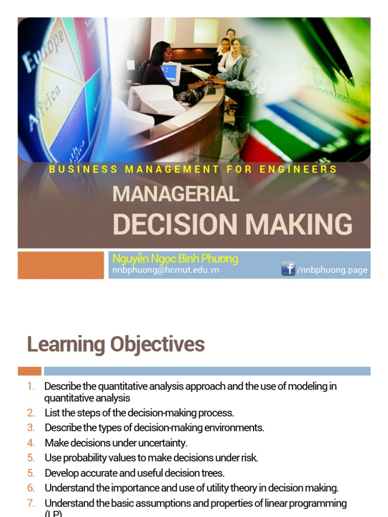 Decision Making | PDF | Linear Programming | Utility