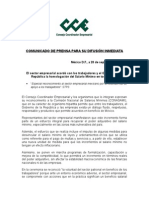 Comunicado de Prensa para Su Difusión Inmediata: México D.F., A 28 de Septiembre de 2015