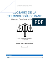 Glosario de La Terminologia de Kant