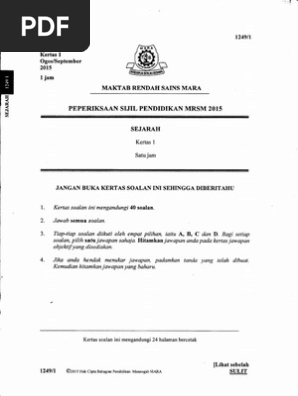 Kertas 1 Mrsm Pdf