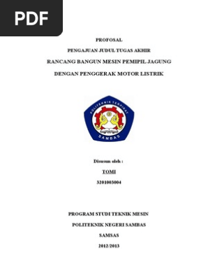 Skripsi Teknik Mesin S1 Pdf Pejuang Skripsi