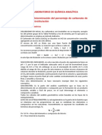 Determinación Del Porcentaje de Carbonato de Calcio Por Retrotitulación PDF