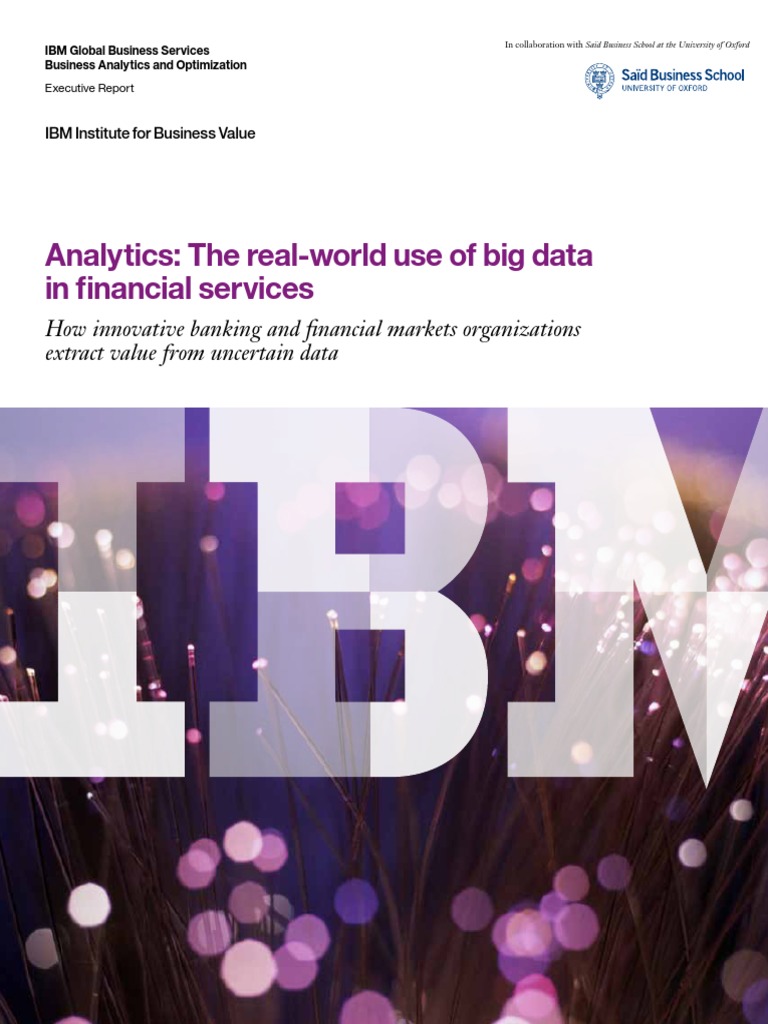 Analytics: The Real-World Use of Big Data in Financial Services | PDF ...