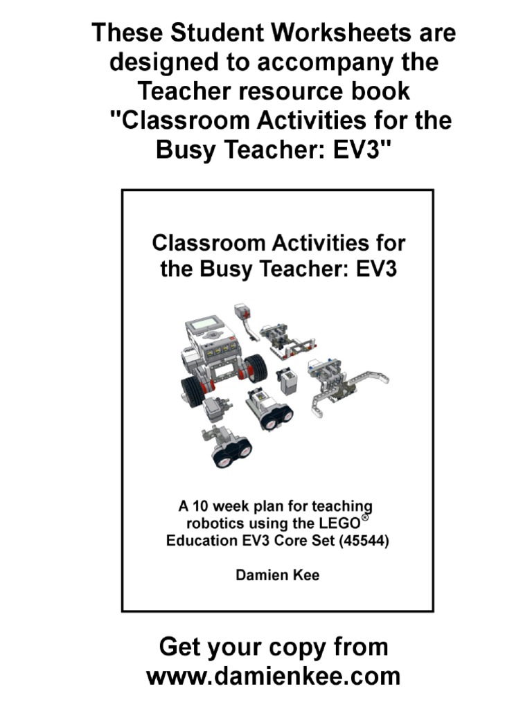 EV3 Student+Worksheets | PDF | Robot | Robotics