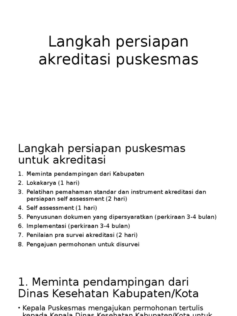 Langkah Persiapan Akreditasi Puskesmas Pdf