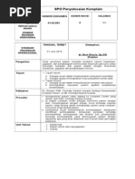 Dok SPO Penyelesaian Komplain, Keluhan Atau Perbedaan Pendapat Pasien Dan Keluarga