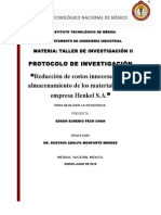 Almacenamiento Protocolo de Investigacion