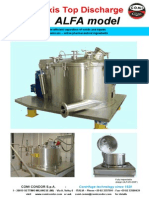 ALFA Model: Vertical Axis Top Discharge Centrifuge