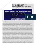 Essay 1 - Creation & Manifestation-Life Physics Group Manifest Production Observation (Mpo)