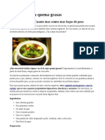 Receta de Sopa Quema Grasas