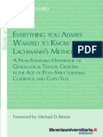 Lachmann - Paratext, Genetic Criticism