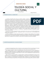 Introducción a la Antropología Social y Cultural