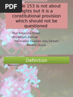 Article 153 of Federal Constitution