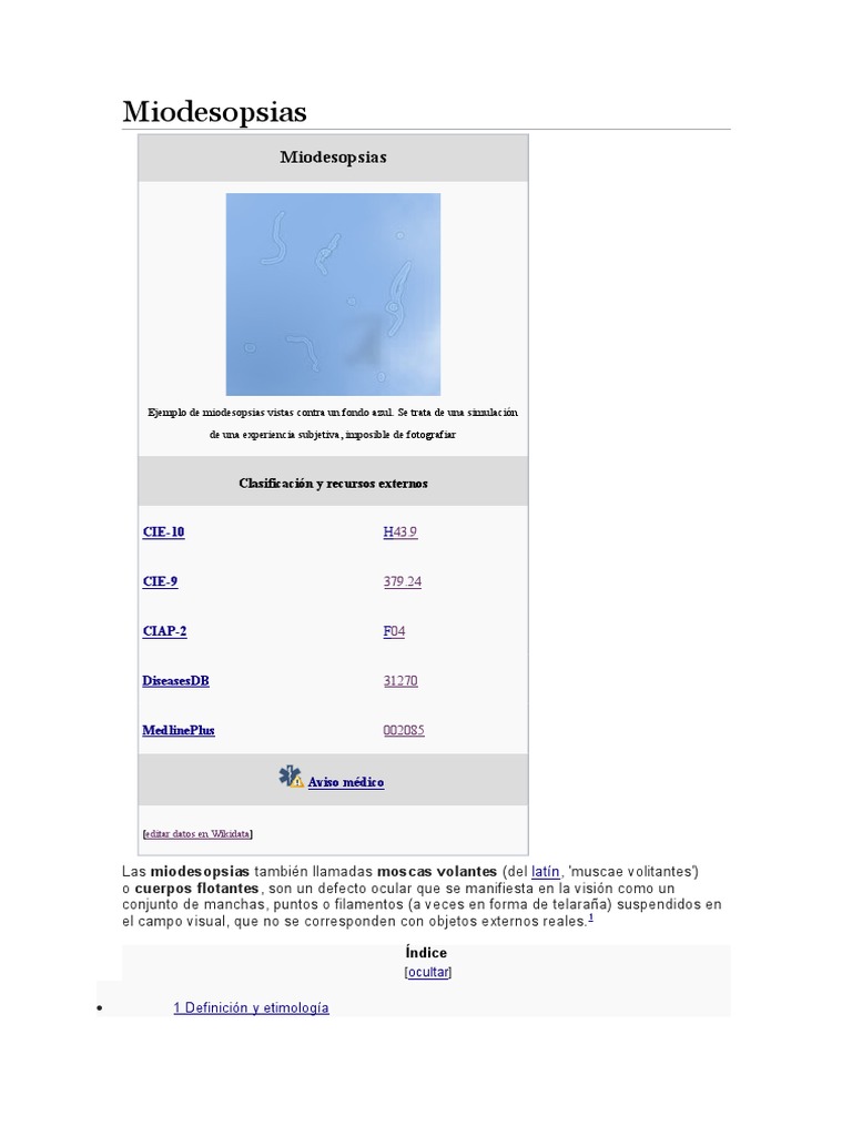 Miodesopsias | PDF