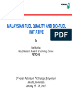 Malaysian Fuel Quality and Bio-Fuel Initiative: 5 Asian Petroleum Technology Symposium