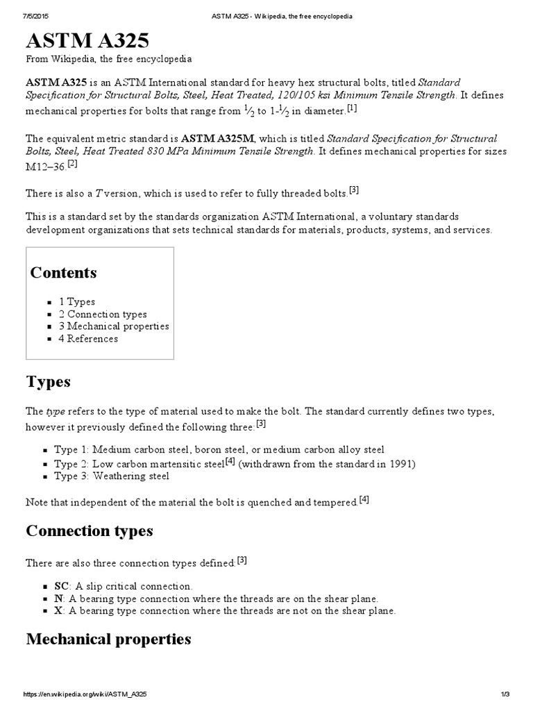 Astm A325 | PDF | Screw | Steel