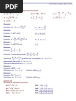 Actividades de Ecuaciones y Sistemas Resueltas
