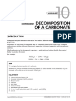 Decomposition of A Carbonate