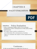 Chapter 8-Policy Evaluation