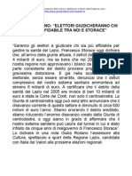 Giulia Rodano: Gli Elettori Giudicheranno Chi È Più Affidabile Tra Noi e Storace