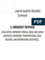 Emergency Response: The Four Pillars of Disaster Resilience (Con4nued)