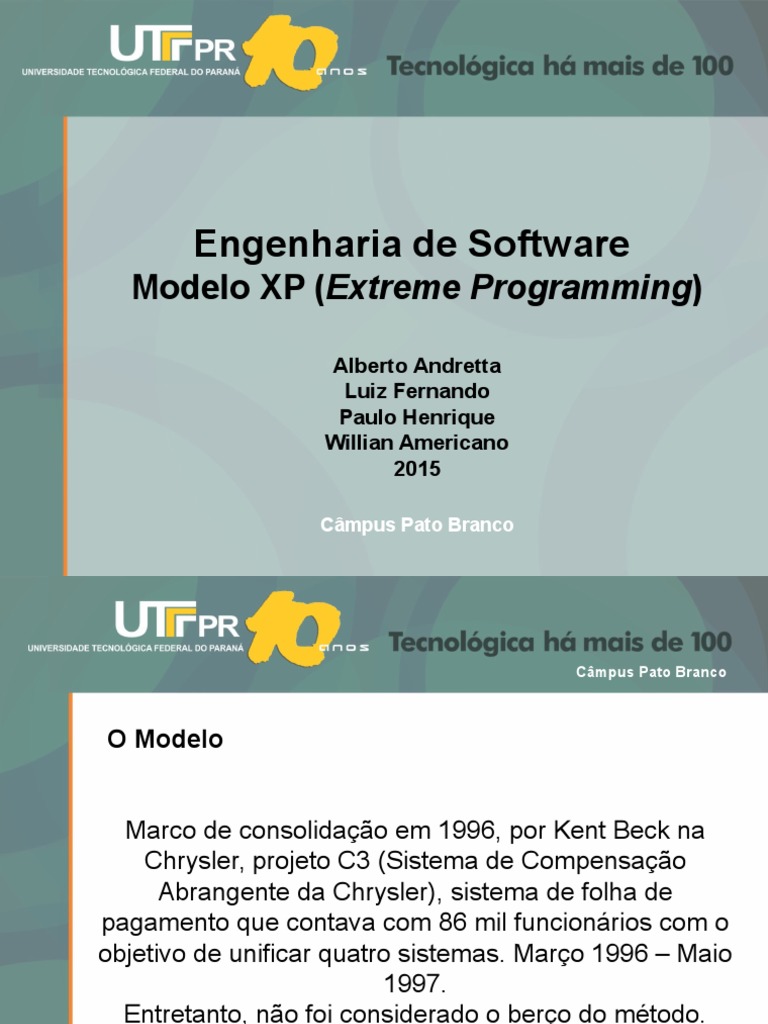 Ciclo de Vida - Modelo XP | PDF | Desenvolvimento de software | Engenharia  de Software