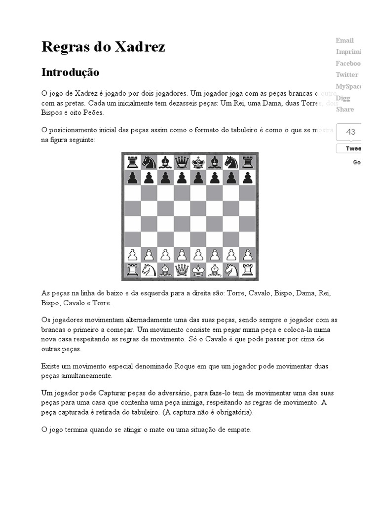 Regras Do Xadrez Jogos de tabuleiro Jogos Tradicionais
