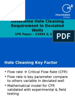 Determine Hole Cleaning Requirement in Deviated Wells