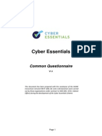 Cyber Essentials Common Questionnaire