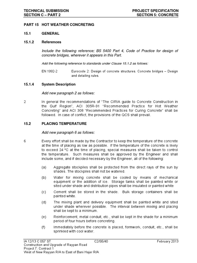 Concrete Part 15 Hot Weather Concreting PDF PDF Industries