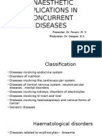 Anaesthetic Implications in Concurrent Diseases
