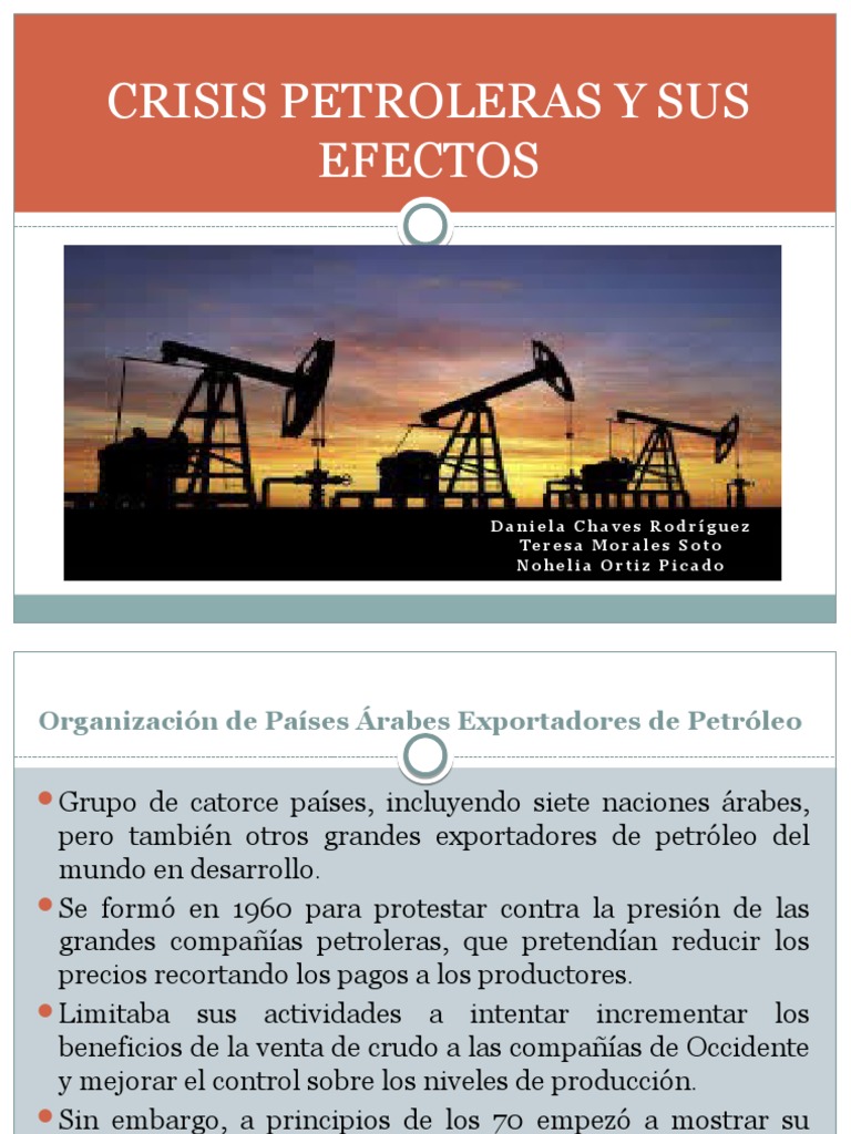 Consecuencias de la Crisis Petrolera 1973 | PDF | Crisis petrolera de ...