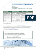 ERC Newsletter September 2015 - Calendar of ERC Calls