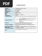 LESSON PLAN YEAR 4 Unit 14 Sang Kancil Writing