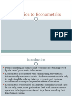 1 Introduction To Econometrics