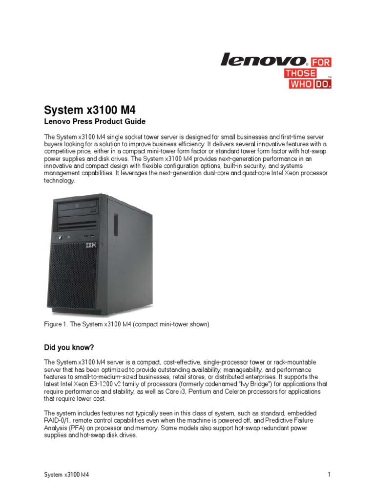 Servidor IBM x3100 M4 Caracteristicas Solid State Drive Hard Disk