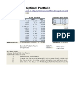 Sharpe Ratio Optimal Portfolio